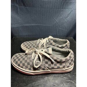 Vans Grade School Grey Checkered Board Pattern Low Lace Up Sneakers Size 5Y